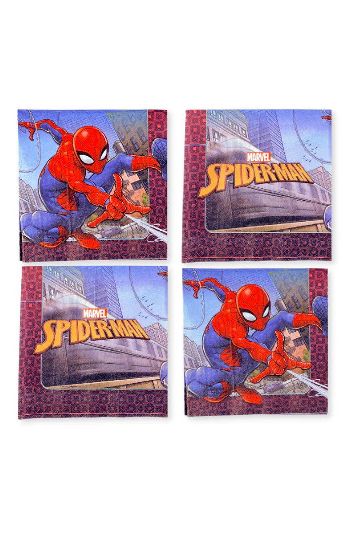 Spiderman Webbed Wonder Lunch Tissues 16pcs - PartyExperts