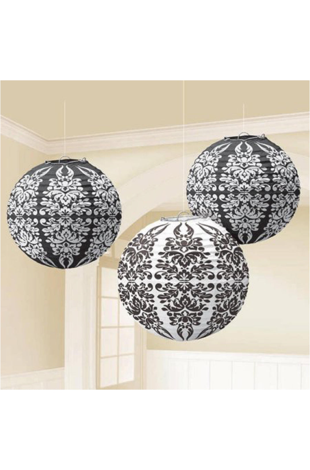 3PACK PAPER LANTERNS 24.1 CM - PartyExperts