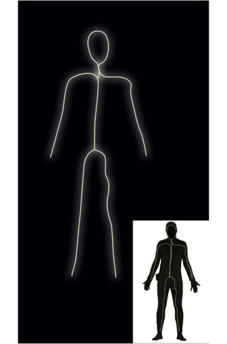 Adult Black Light Man Costume.