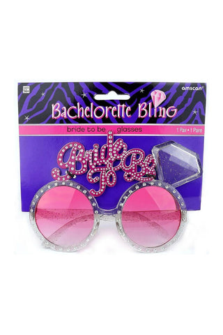 Bachelorette Diamond Bling Fun Glasses - PartyExperts
