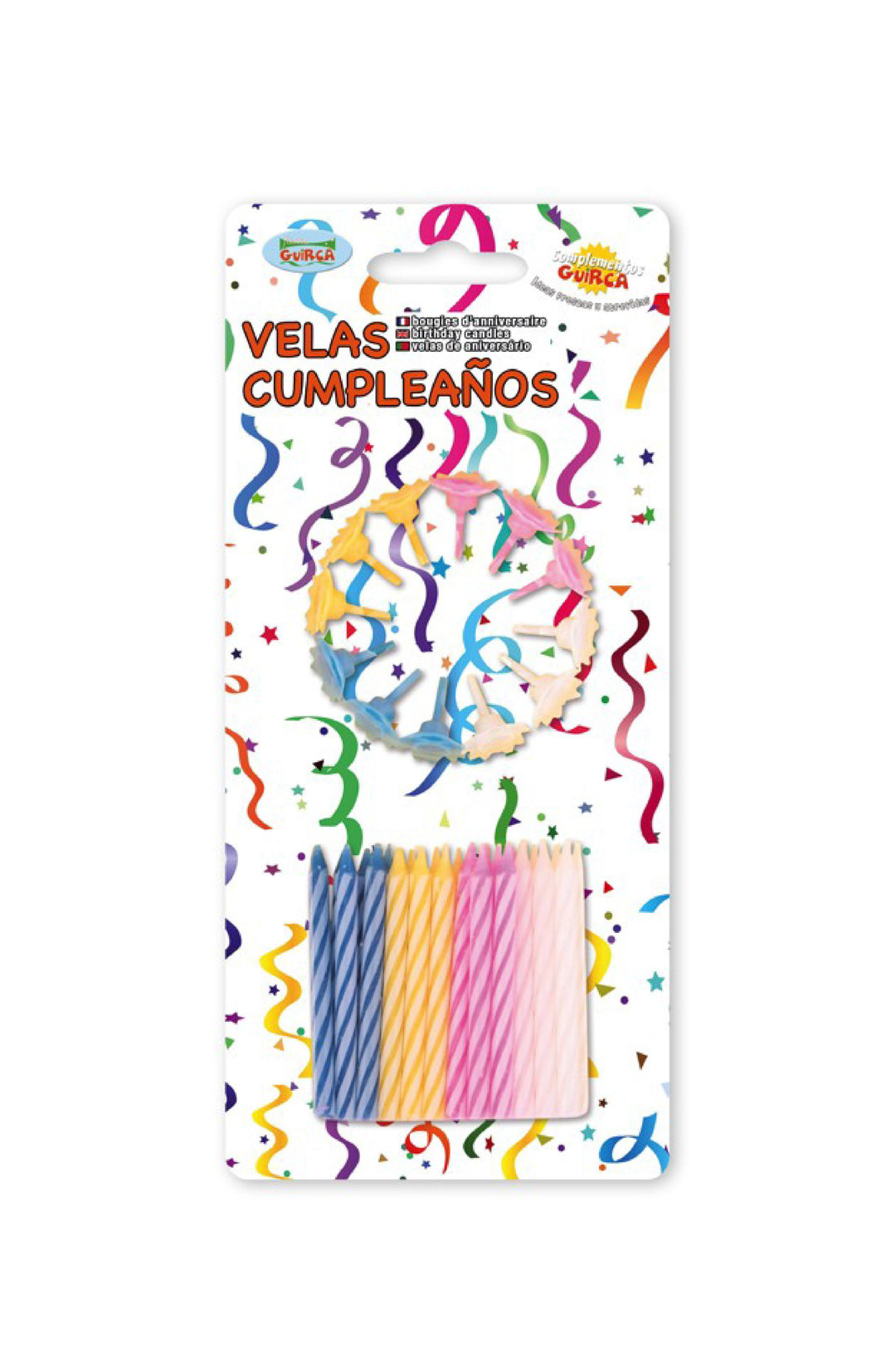 24 Birthday Candles and 12 Candle Holdser.