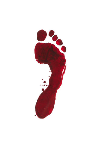 Bloody Footprint Sticker Decoration.