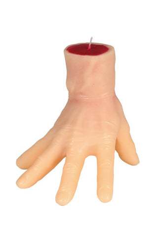 Bloody Hand Candle Decoration.