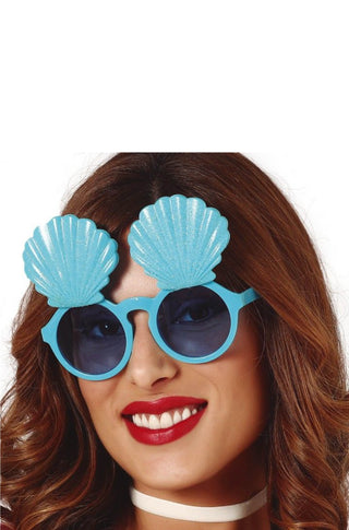 Blue Glasses with Shells.