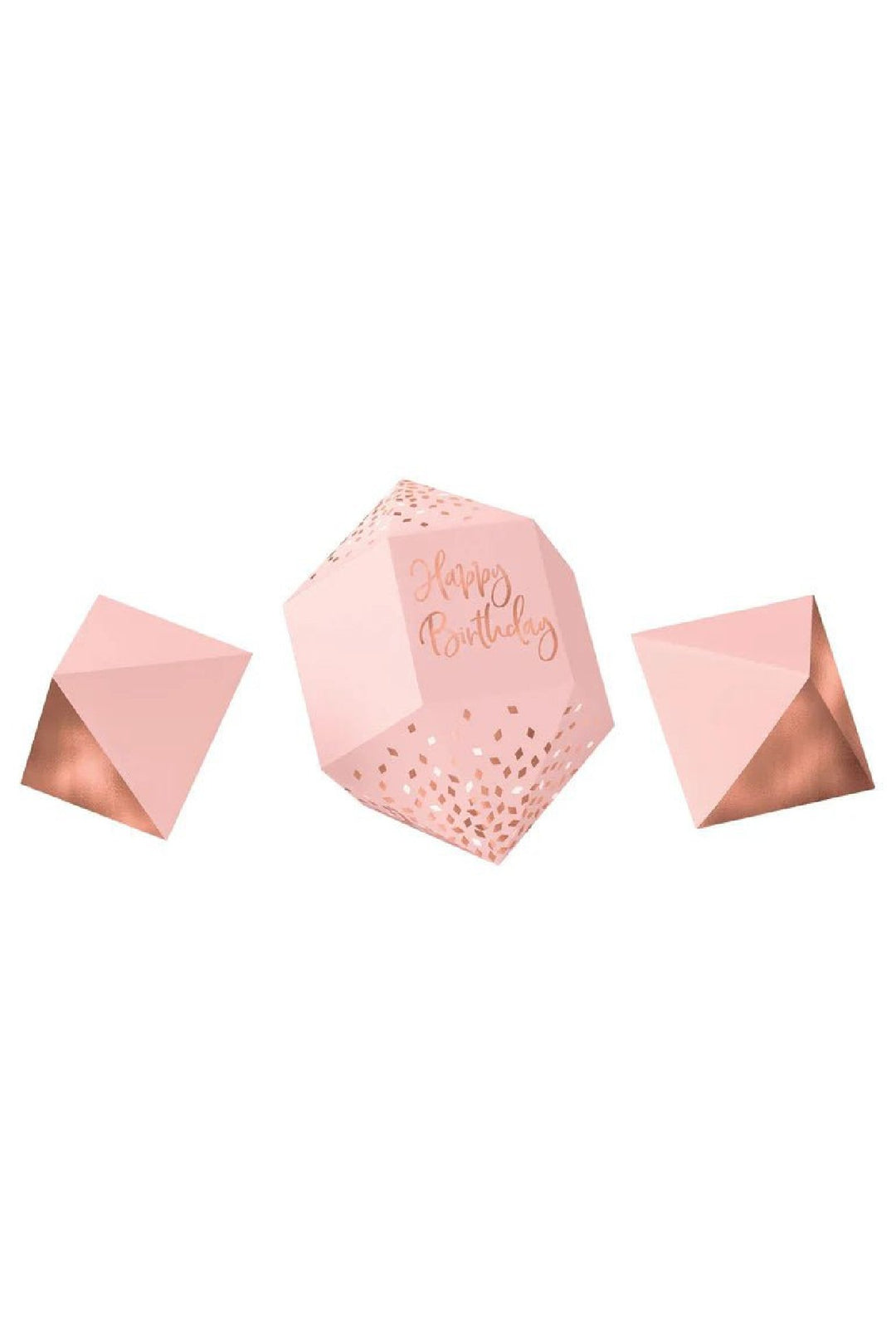 Blush Birthday 3D Table Decoration 3pcs - PartyExperts