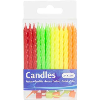 Candles Neon Colours - PartyExperts