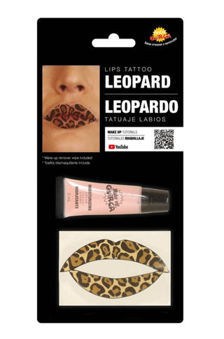 Cheetah Lip Tattoo.