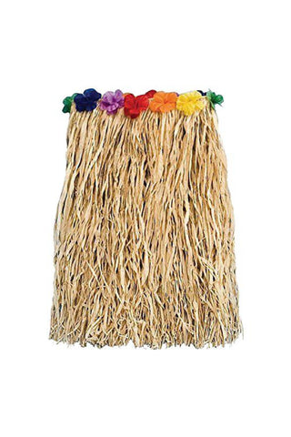 Child Grass Skirt with Flowers - PartyExperts