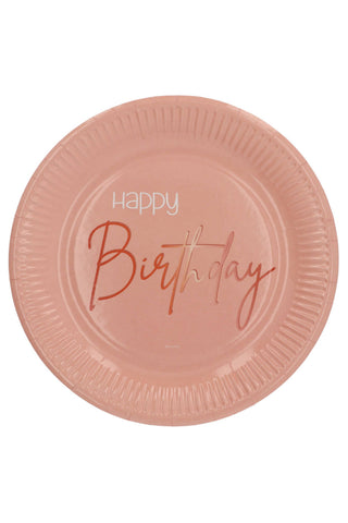 Disposable Plates Elegant Lush Blush - PartyExperts