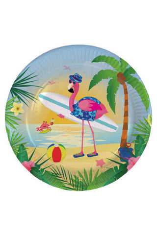 Flamingo Disposable Plates - PartyExperts