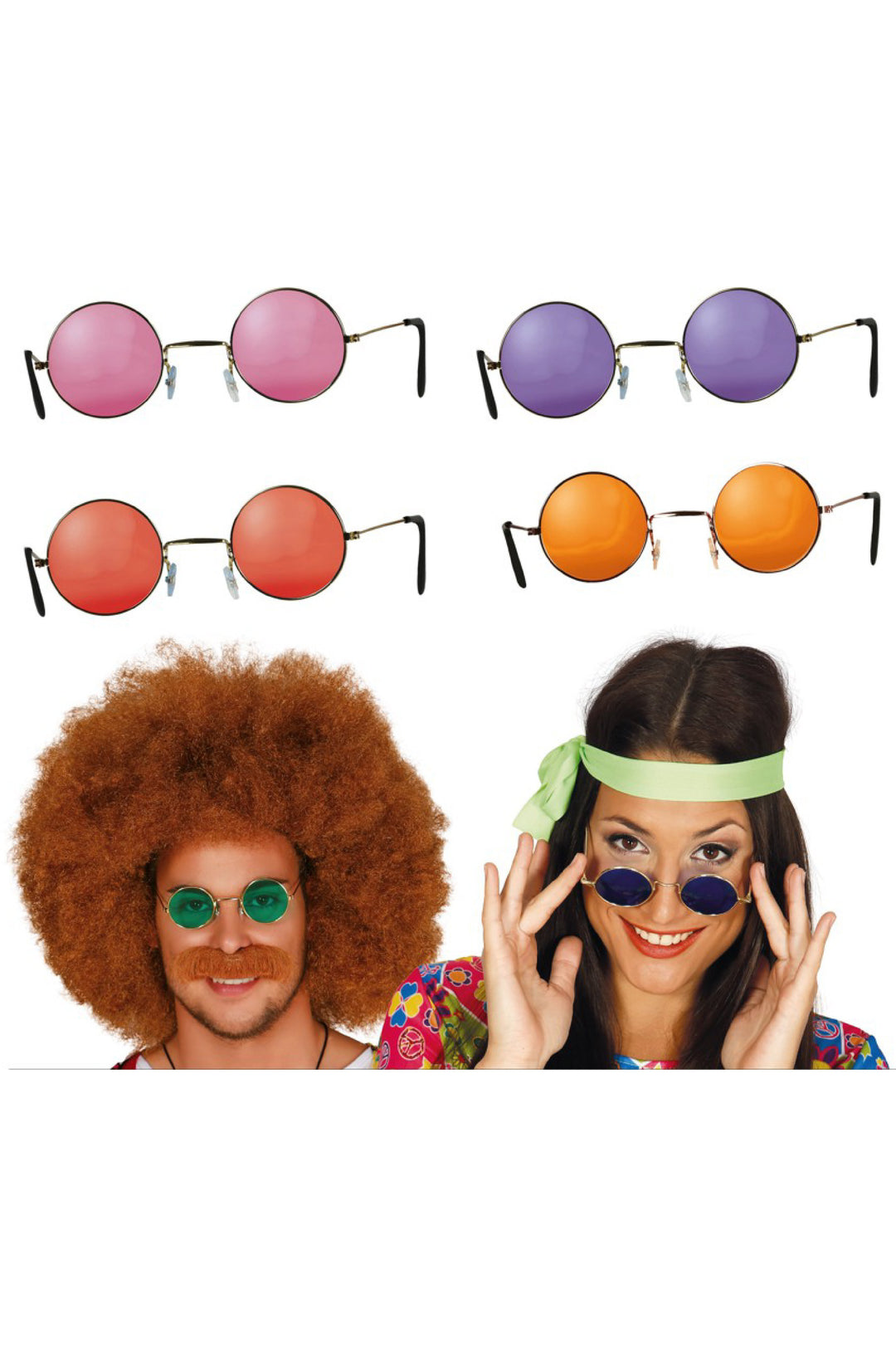 Hippy Glasses Assorted Colors.