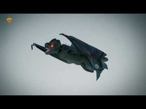 Bat with Light, Sound and Movement Hanging Decoration