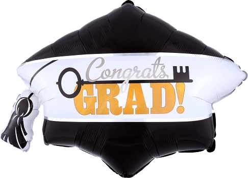 KEY TO SUCCESS CAP SUPERSHAPE BALLOON 31 X 22IN - PartyExperts