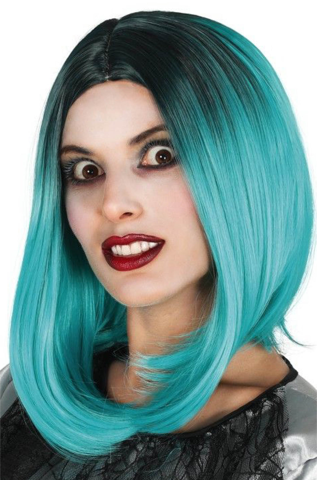 Long Black-Green High Quality Wig.