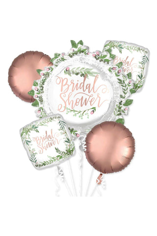Love and Leaves Bridal Shower Foil Balloon 5pcs - PartyExperts