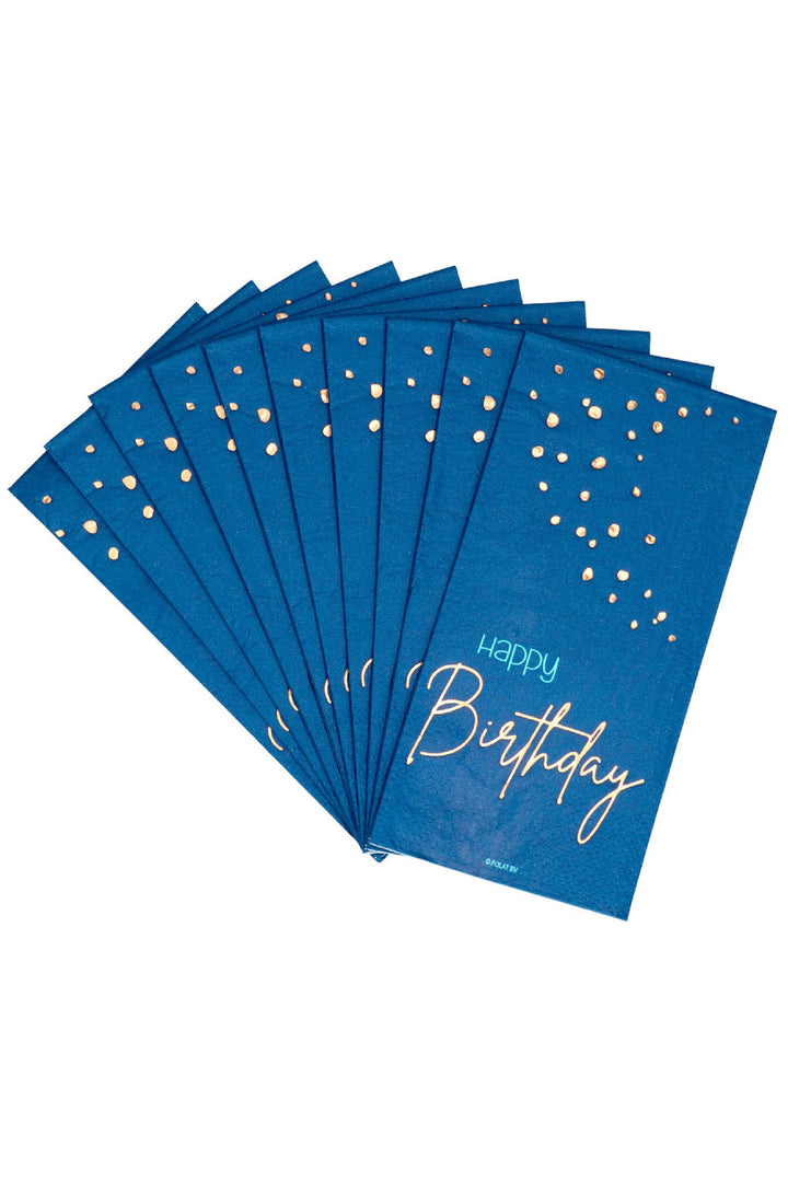 Napkins Elegant True Blue 10 pieces - PartyExperts