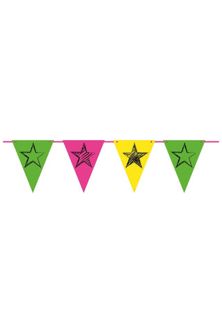 Neon Party Bunting Garland - PartyExperts
