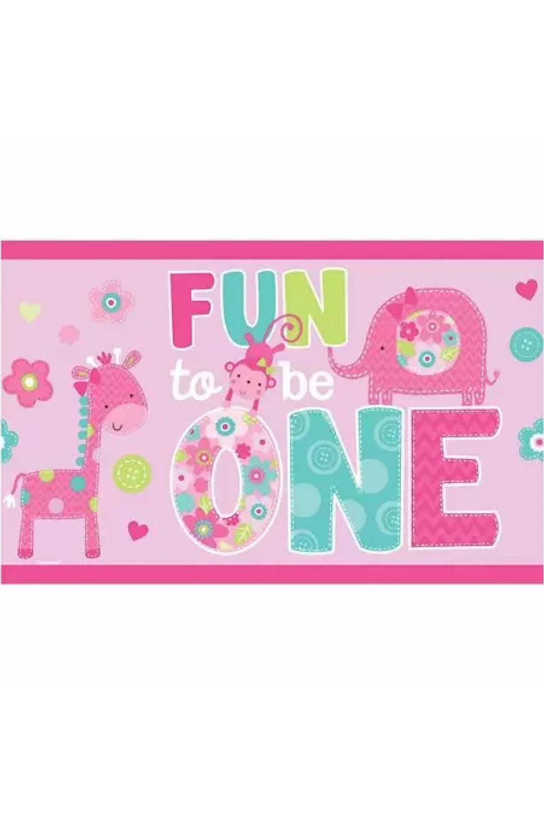 One Wild Girl 1st Birthday Table Cover - PartyExperts