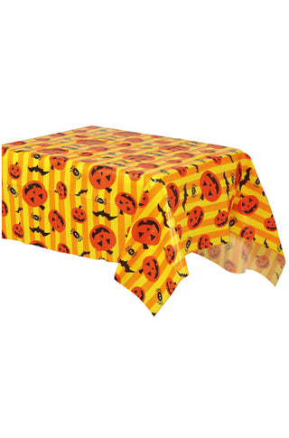 Orange/Yellow Halloween Tablecloth.
