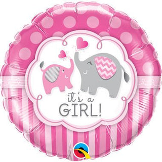 Pink Birth Girl Foil Balloon 'It's A Girl!' - PartyExperts