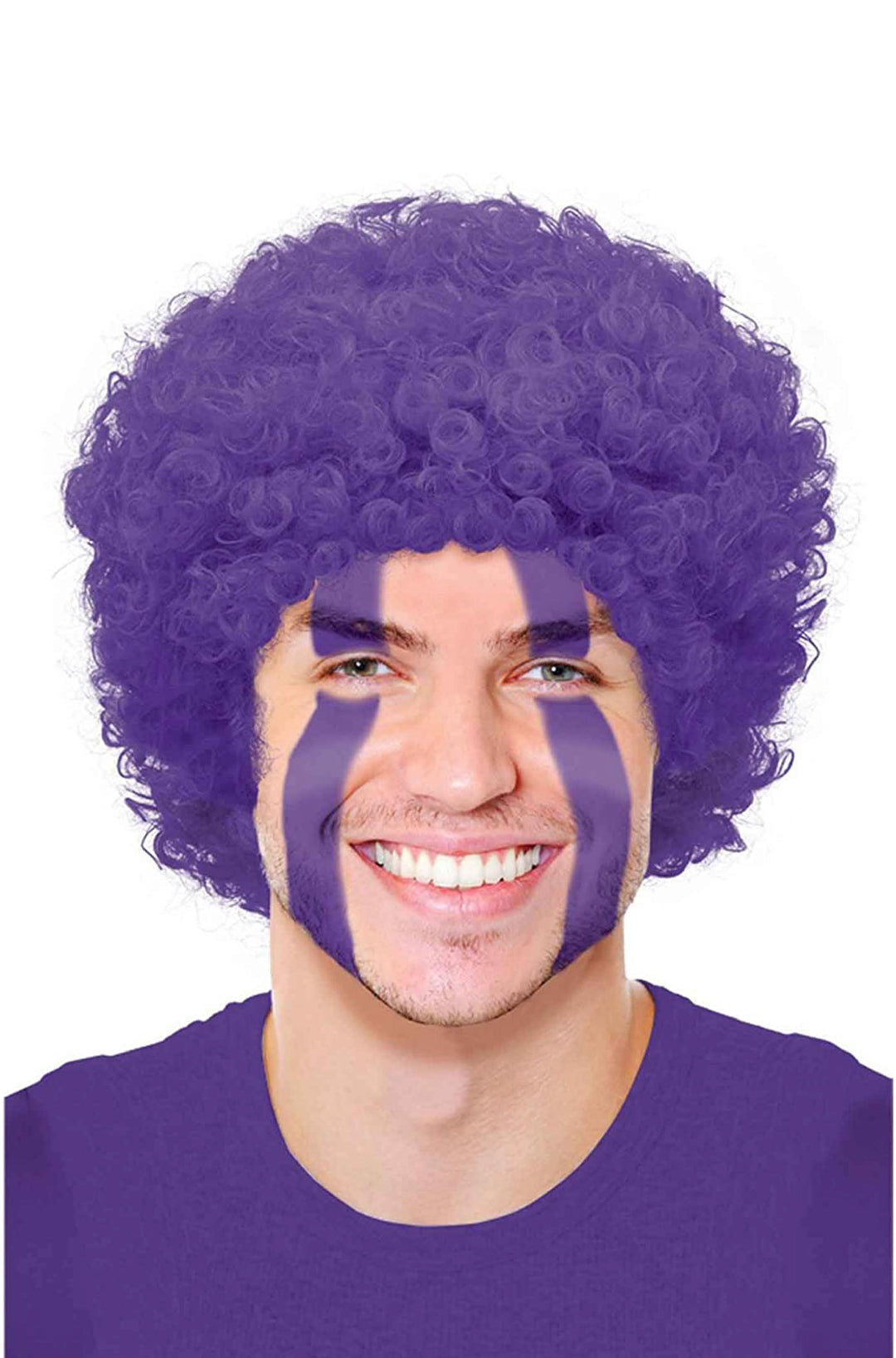 PURPLE CURLY WIG - PartyExperts