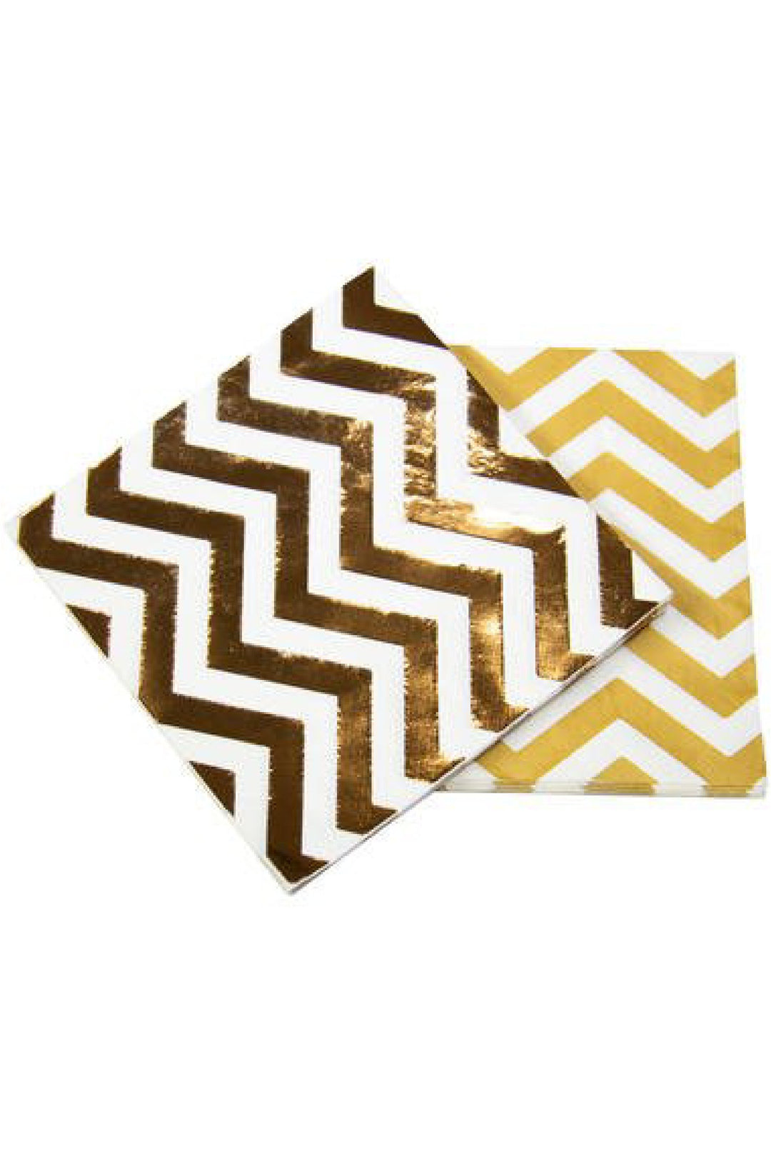 Rose Gold coloured Metallic Napkins Zigzag - PartyExperts