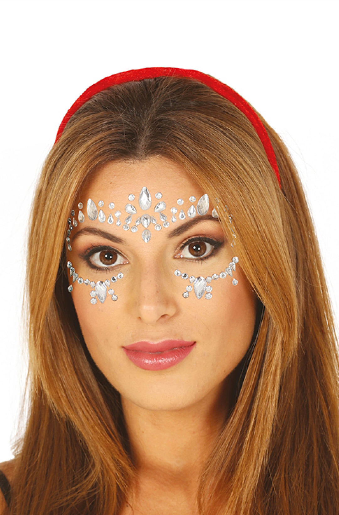 SILVER ADHESIVE FACE JEWELLERY BUTTERFLY SHAPE - PartyExperts