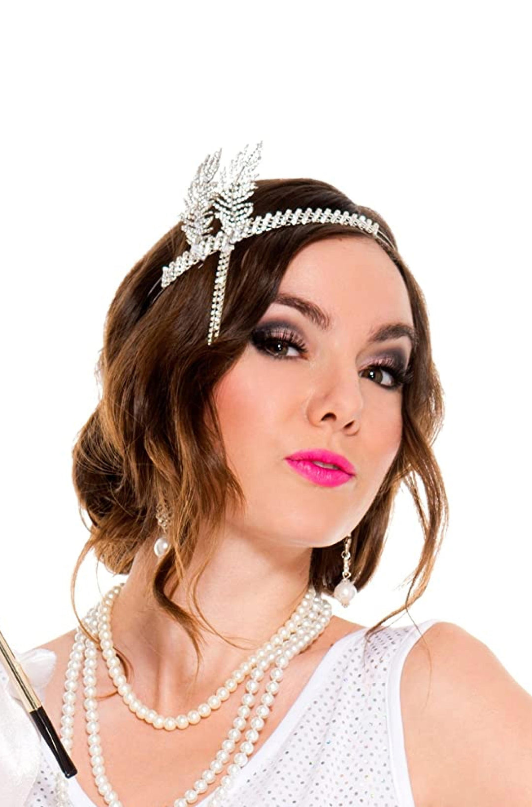 Silver Flapper Headpiece - PartyExperts