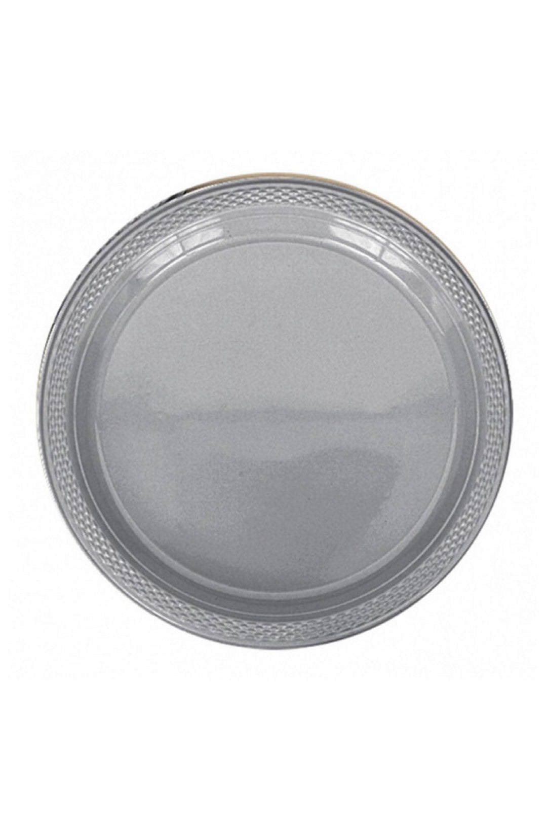 Silver Sparkle Plastic Plates 9in, 20pcs - PartyExperts