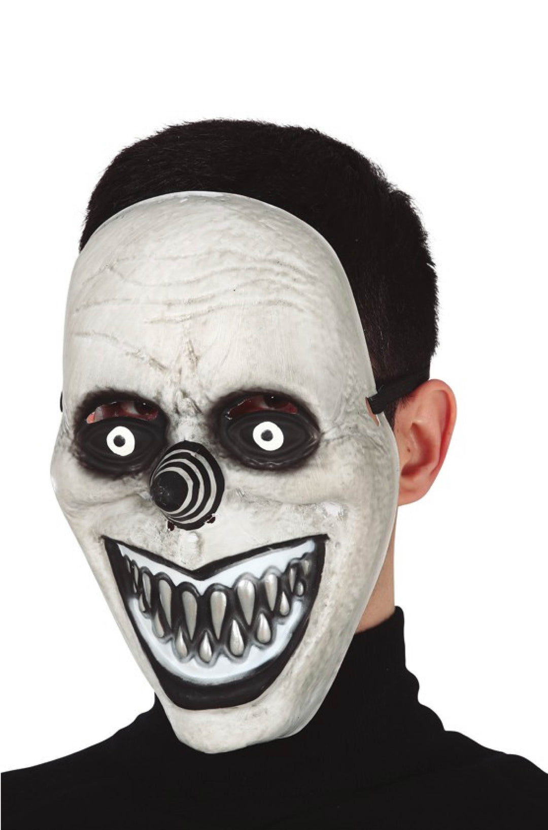 SMILING GREY PVC CLOWN MASK - PartyExperts