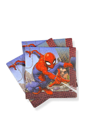 Spiderman Webbed Wonder Lunch Tissues 16pcs - PartyExperts