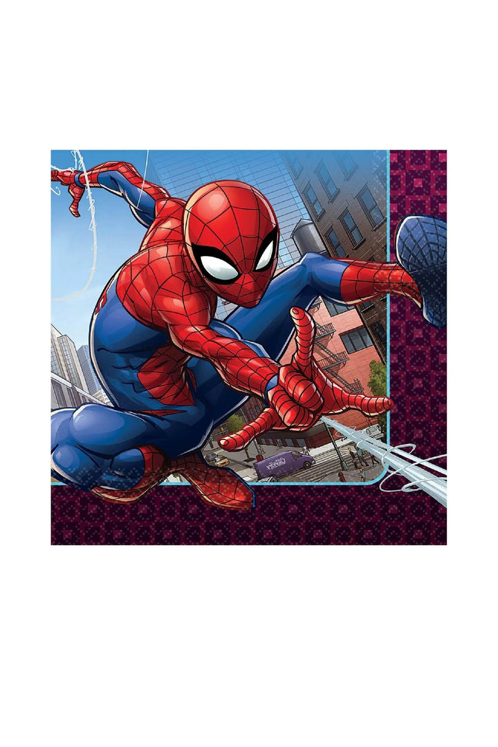 Spiderman Webbed Wonder Lunch Tissues 16pcs - PartyExperts