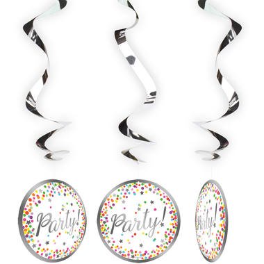 Spiral Decorations Hangers Confetti Party - PartyExperts