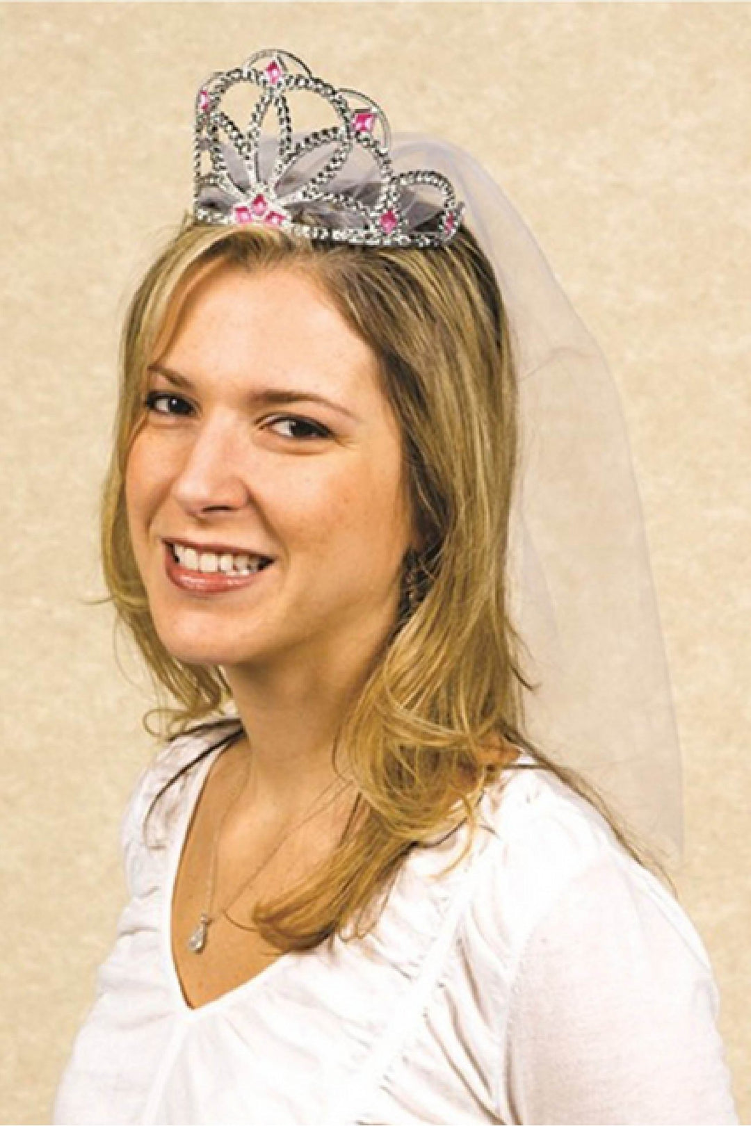 Tiara With Veil Bachelorette - PartyExperts