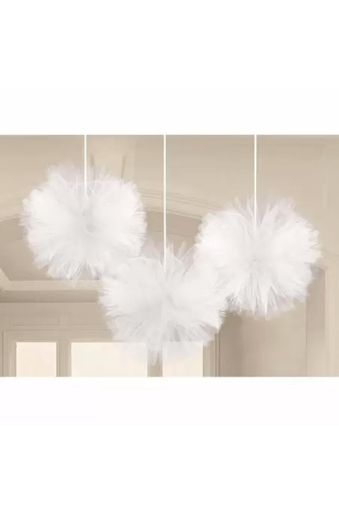 TULLE FLUFFY DECORATIONS 3PCS 30.4CM - PartyExperts
