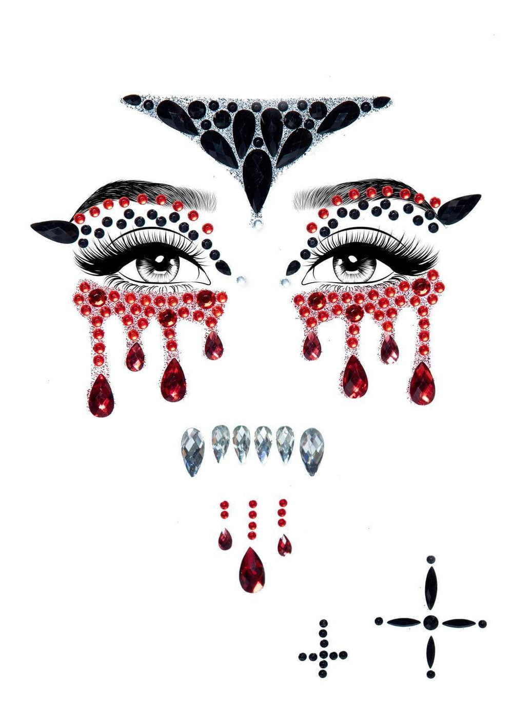 Vampire Rhinestone Stick-On Jewels.