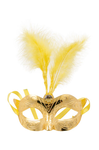 Venetian Mask Gold Metallic - PartyExperts