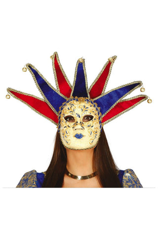 Venetian Woman Mask with Bells.