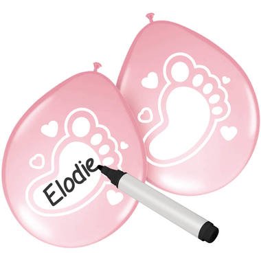 Writable Balloons Baby Girl - PartyExperts