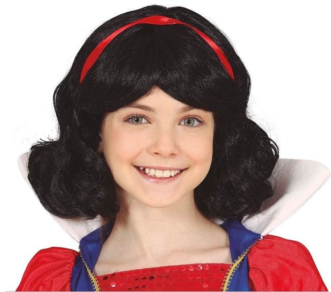 BLACK WIG WITH CHILD RIBBON IN BOX - PartyExperts