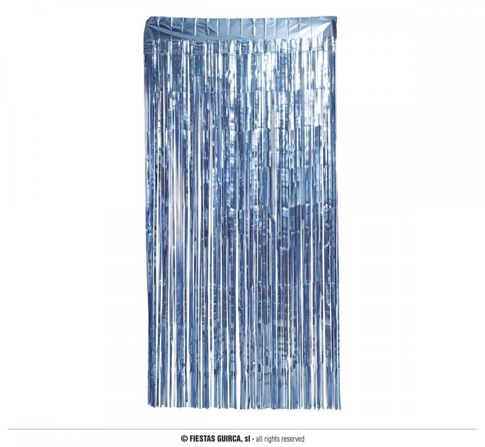 BLUE MATT METALLIC CURTAIN 100X200 CMS - PartyExperts