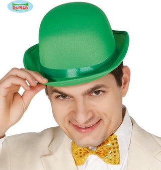 BOWLER HAT HIGH QUALITY GREEN - PartyExperts