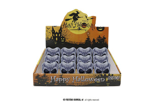BOX OF 12 SKULL WITH LED CANDLE, 6 CMS. - PartyExperts