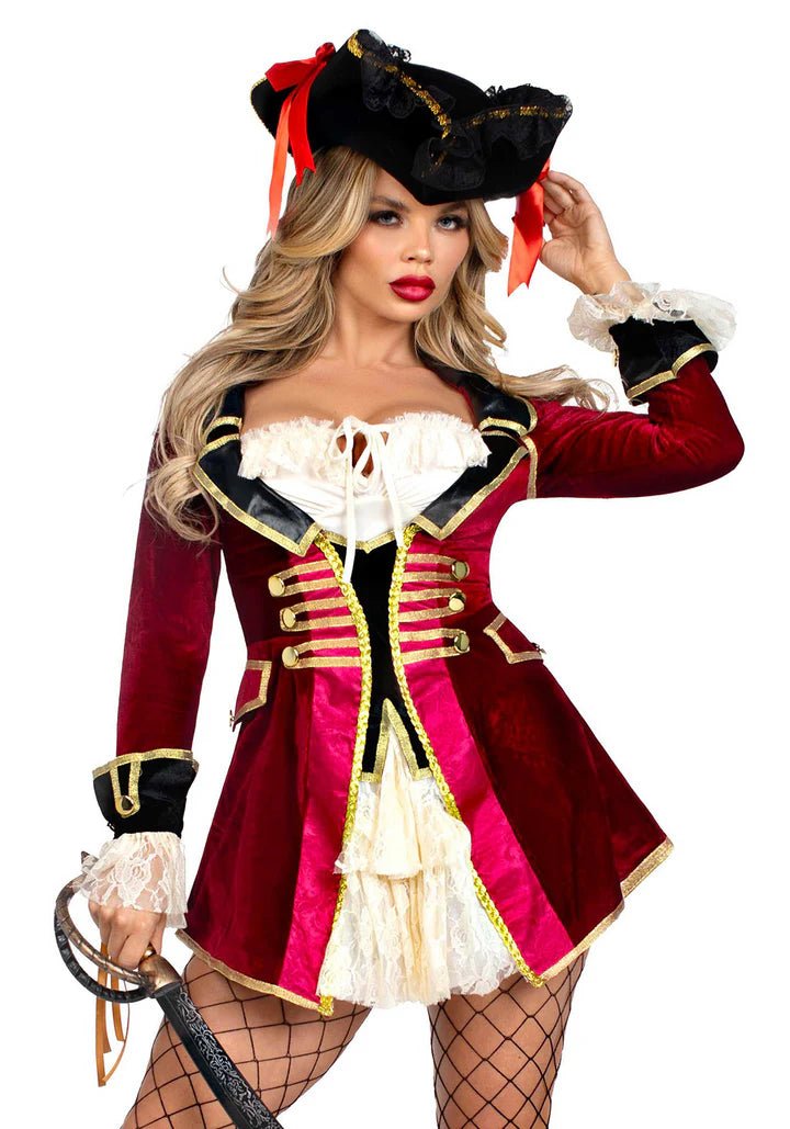 Captivating Captain Pirate Costume - PartyExperts