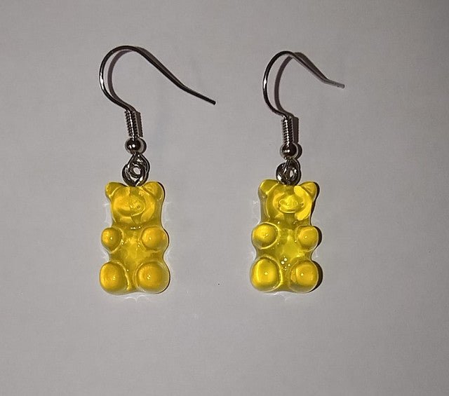 Doll ear rings yellow - PartyExperts