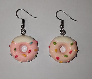 Donuts ear ring pink & white - PartyExperts