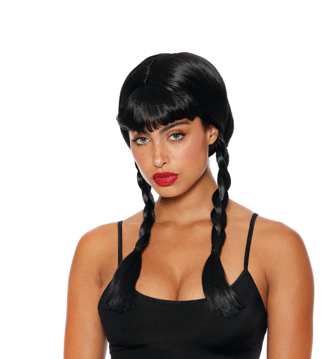 Dreamgirl Double Braid Wig With Bangs - PartyExperts