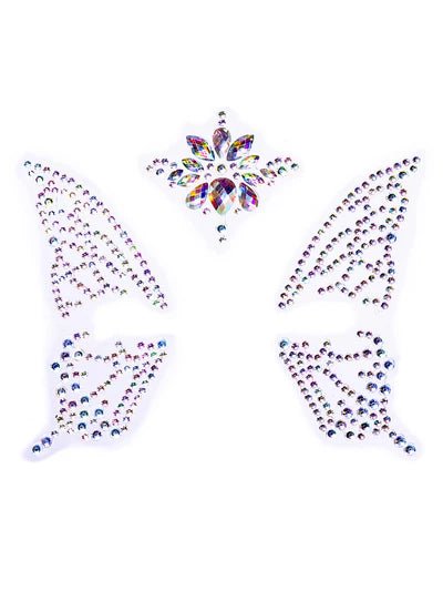 Fairy adhesive face jewels sticker. - PartyExperts