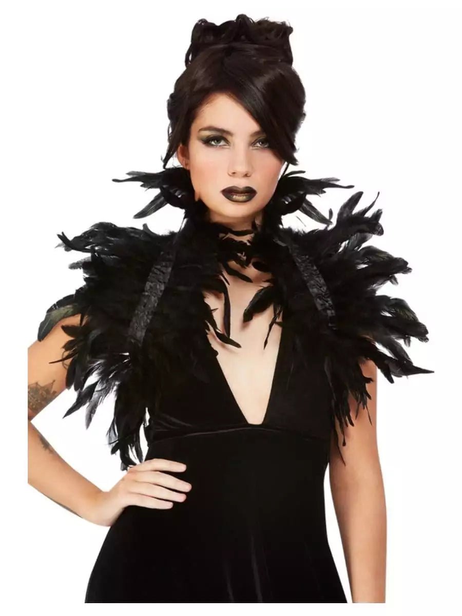 Fever Feather Bolero With Ribbon Tie - PartyExperts