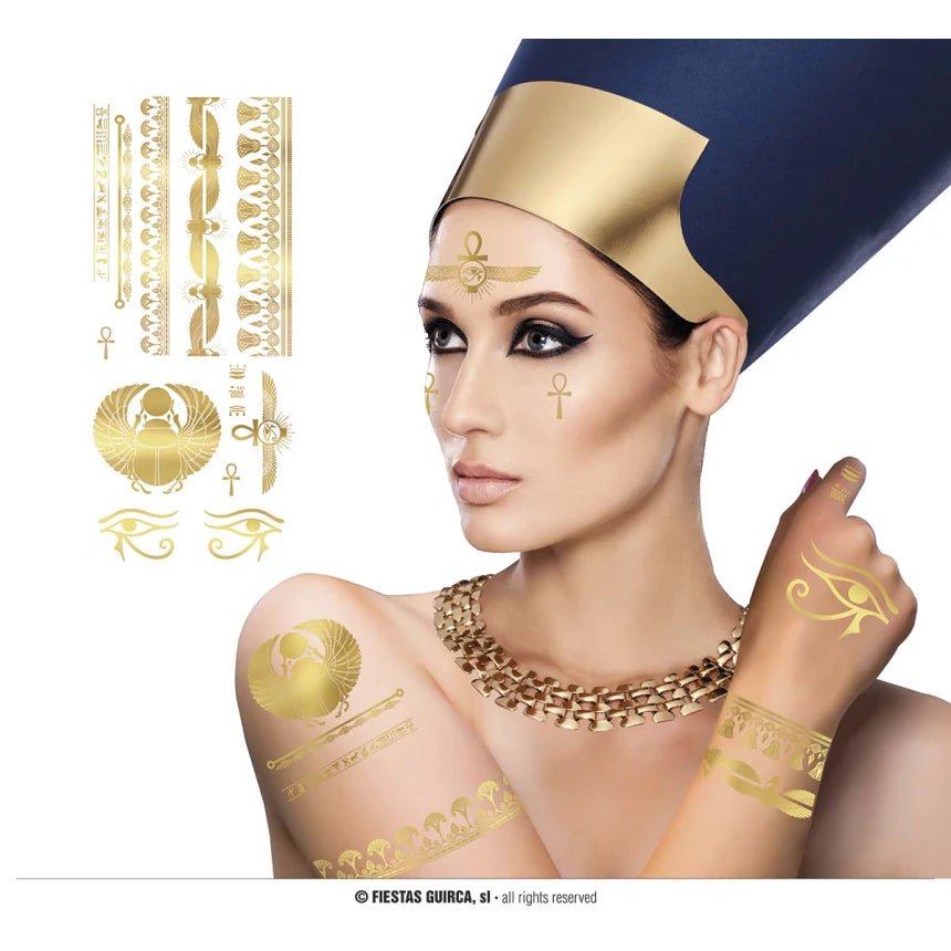 GOLD EGYPT TATTOO - PartyExperts